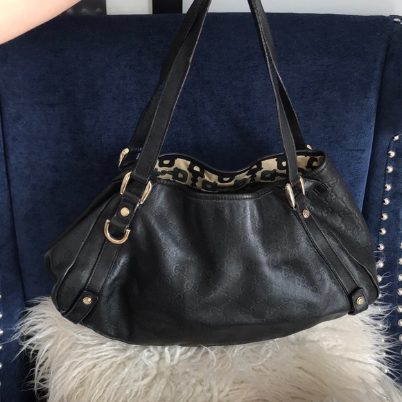 Gucci Handbags - GUCCI Leather Hobo Bag [Authentic]